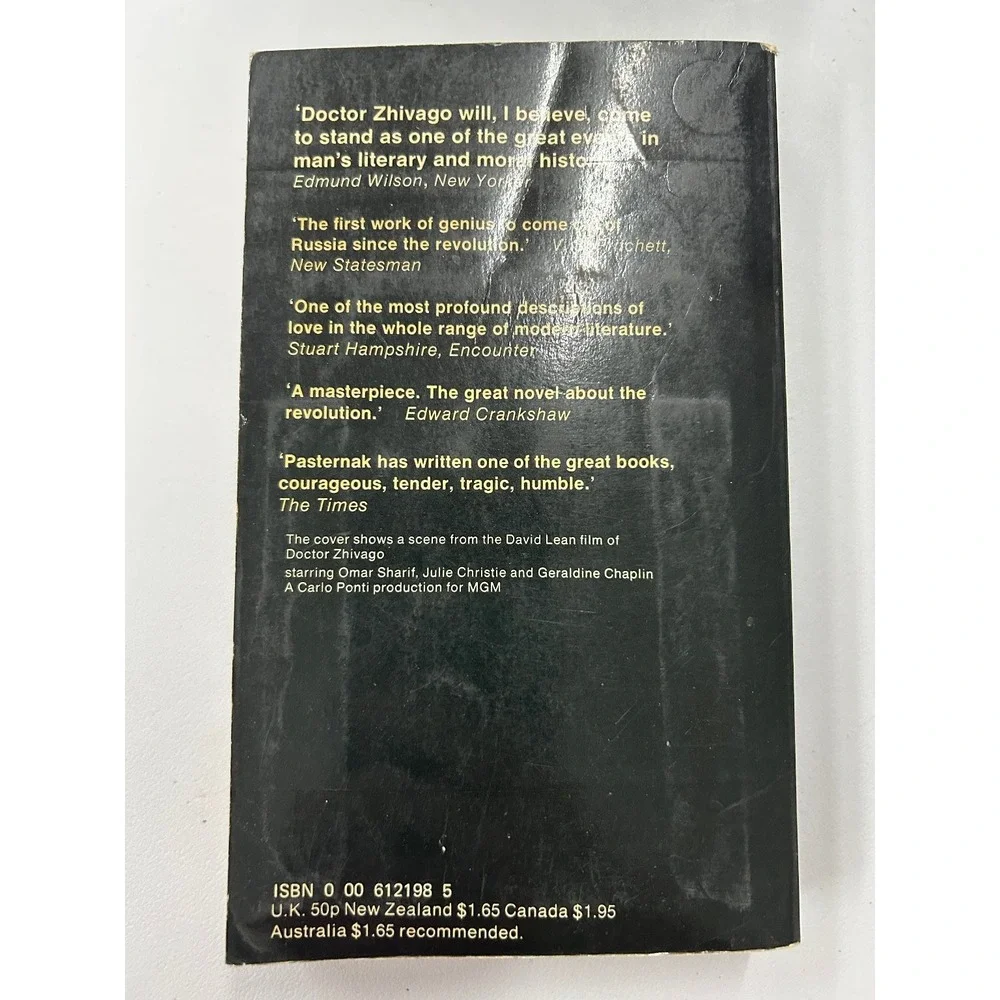 Doctor Zhivago Boris Pasternak 1973 Fontana Modern Novel Classic
